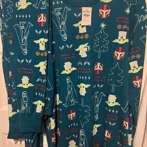 Hannah Anderson Size Adult Large Star Wars Yoda Christmas Pajamas